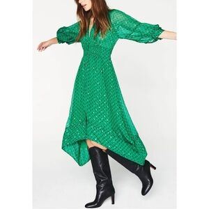ba&sh Cyana Green Midi Dress